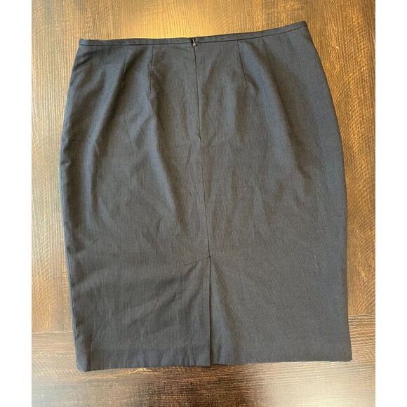 Calvin Klein Womens Black/White Pinstripe 2 Piece Blazer Suit With Skirt Size 14 - Picture 6 of 9